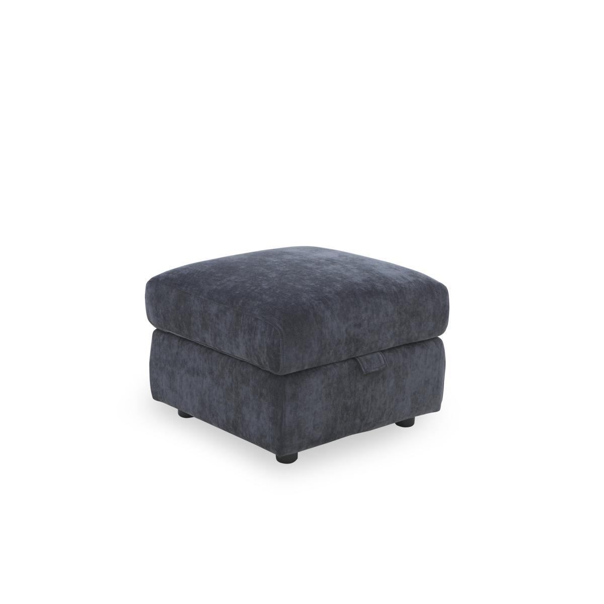 Panache Fabric Storage Footstool - Manhattan Indigo – image 5