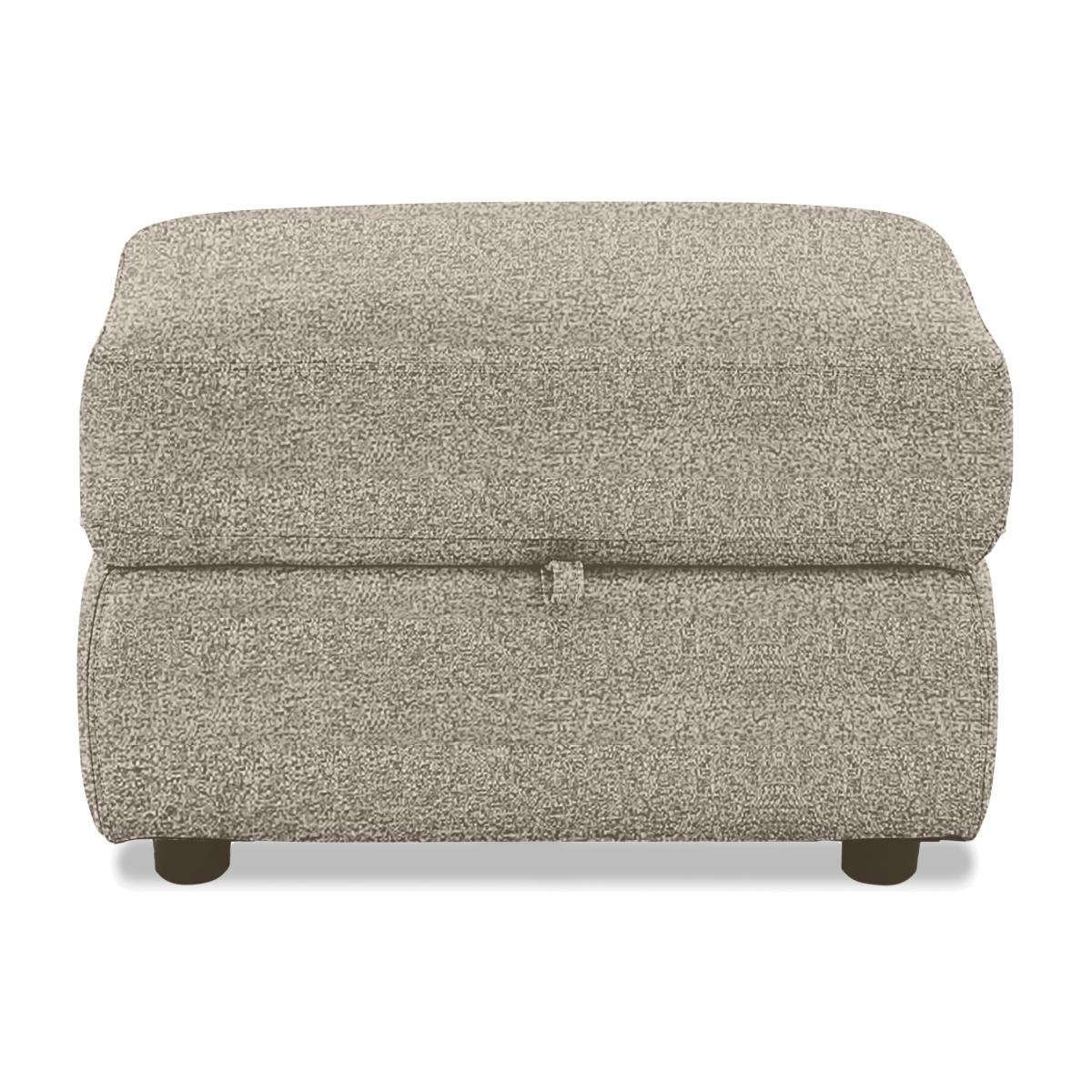 Fabric Storage Footstool - Biscuit