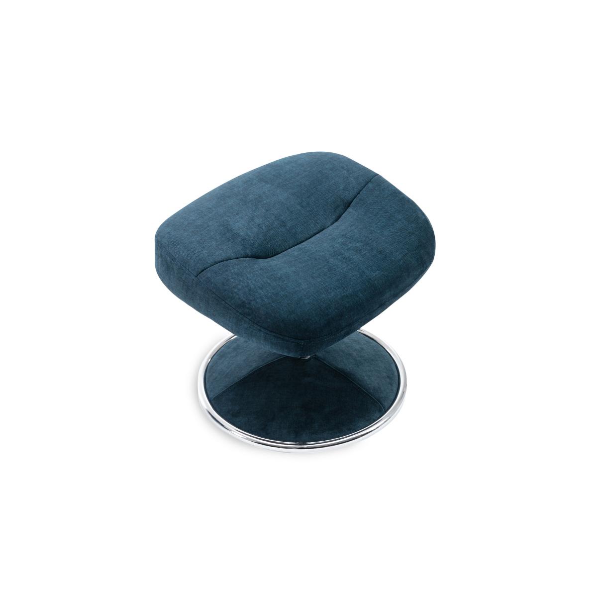 Nice Fabric Swivel Recliner Chair and Footstool - Graphite – image 9