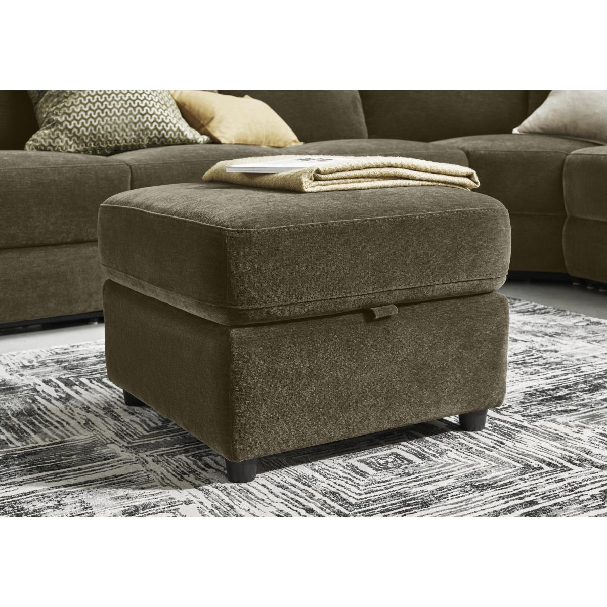Dublin Fabric Storage Footstool - Halifax Charcoal – image 2