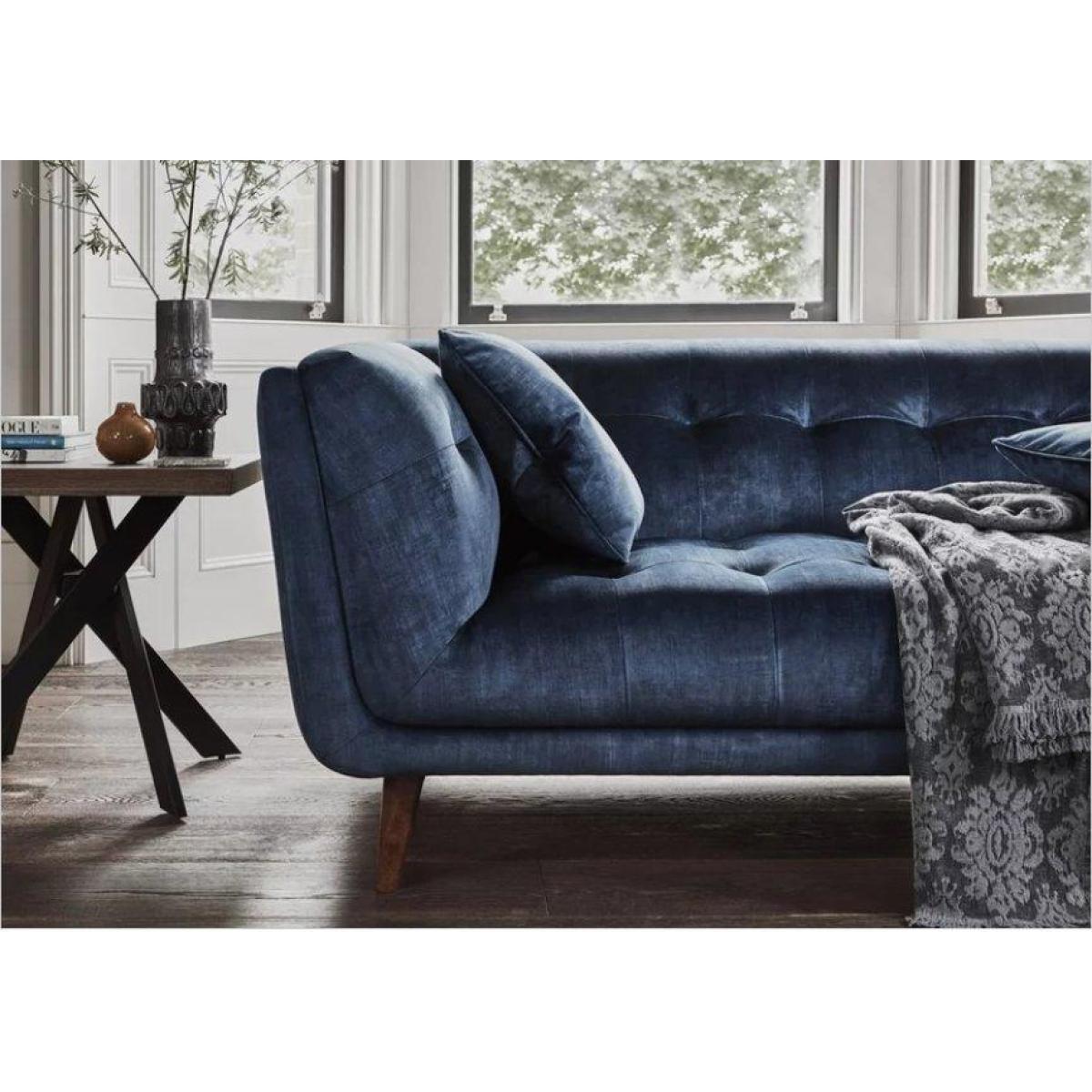 Rene 3 Seater Fabric Sofa and matching large footstool – image 3