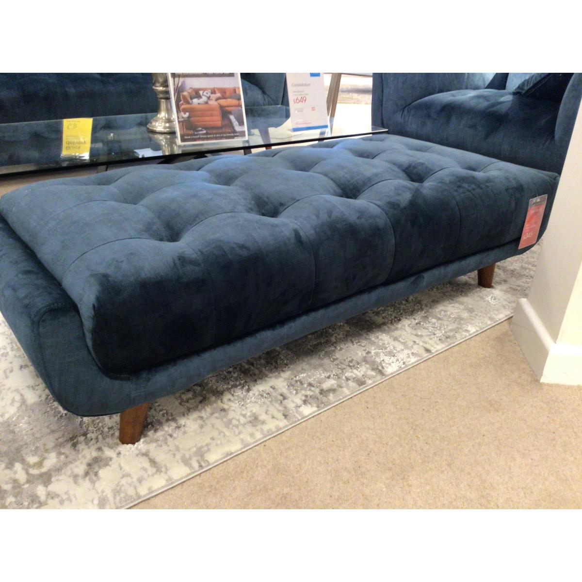 Rene 3 Seater Fabric Sofa and matching large footstool – image 5