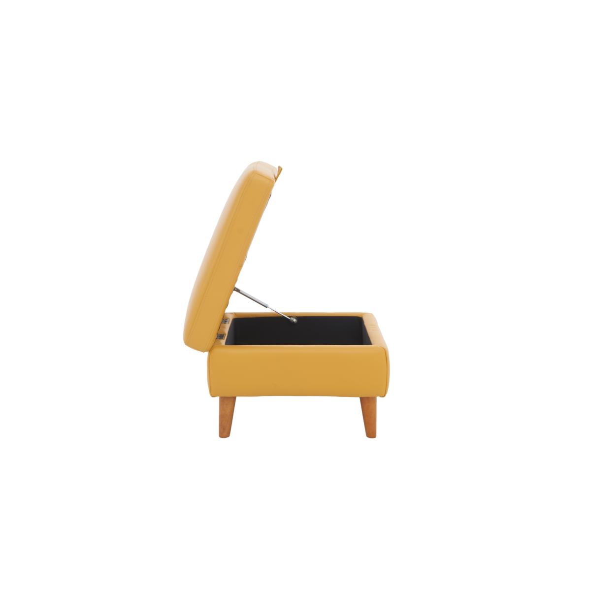 Morgan Leather Storage Footstool - Oslo Pine – image 9