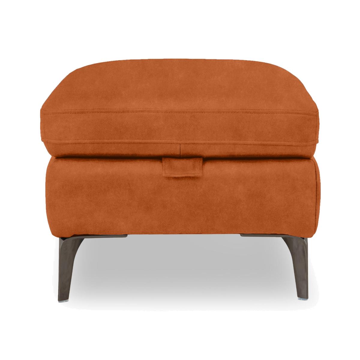 Morgan Fabric Storage Footstool - Dexter Pumpkin – image 1