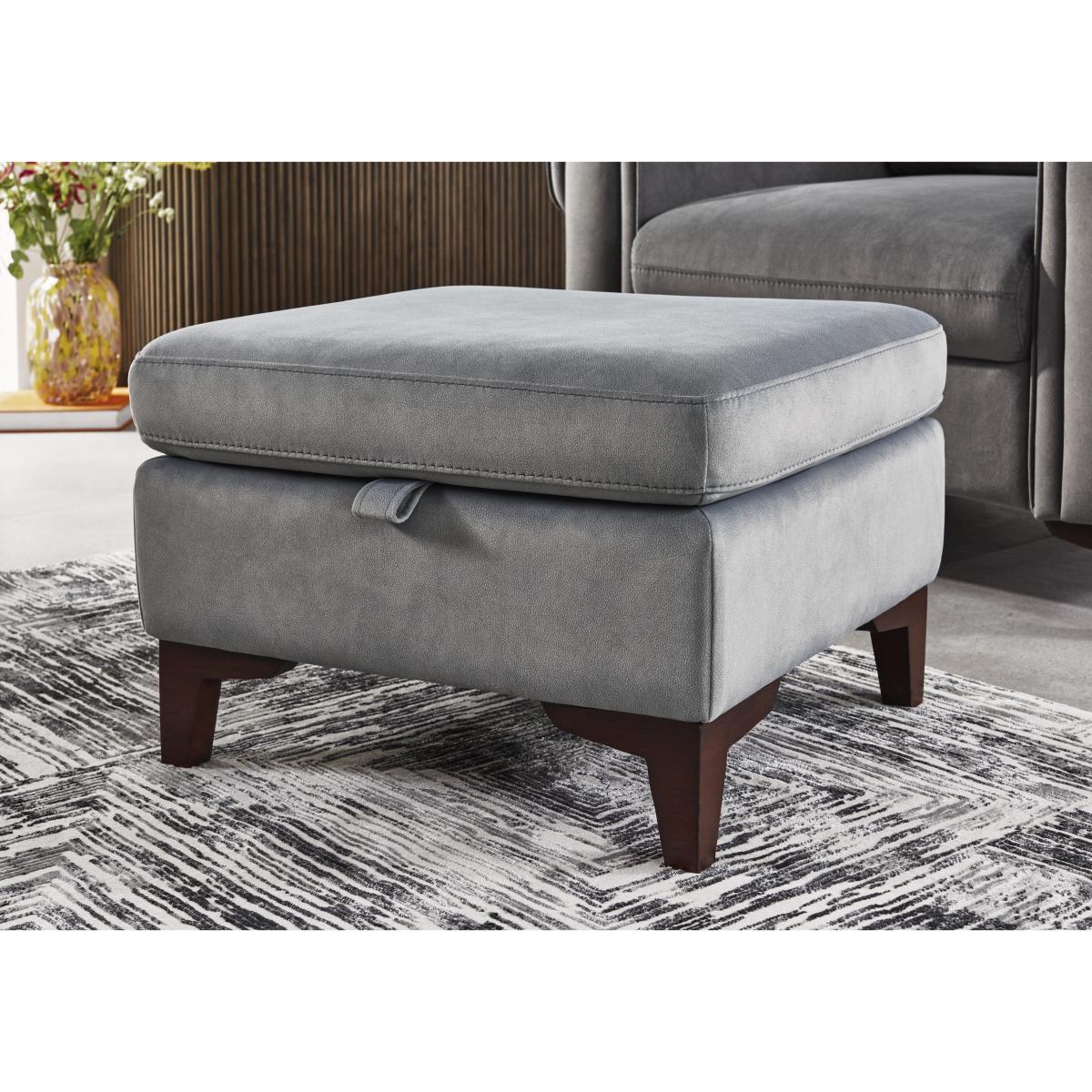 Zoom Fabric Storage Footstool - Halifax Sand – image 2