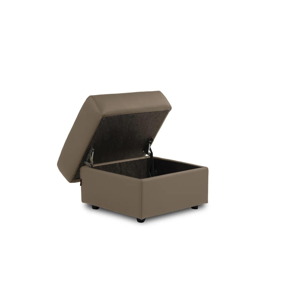Nicoletti - Nicole Square Leather Storage Footstool - Torello Tortora – image 3