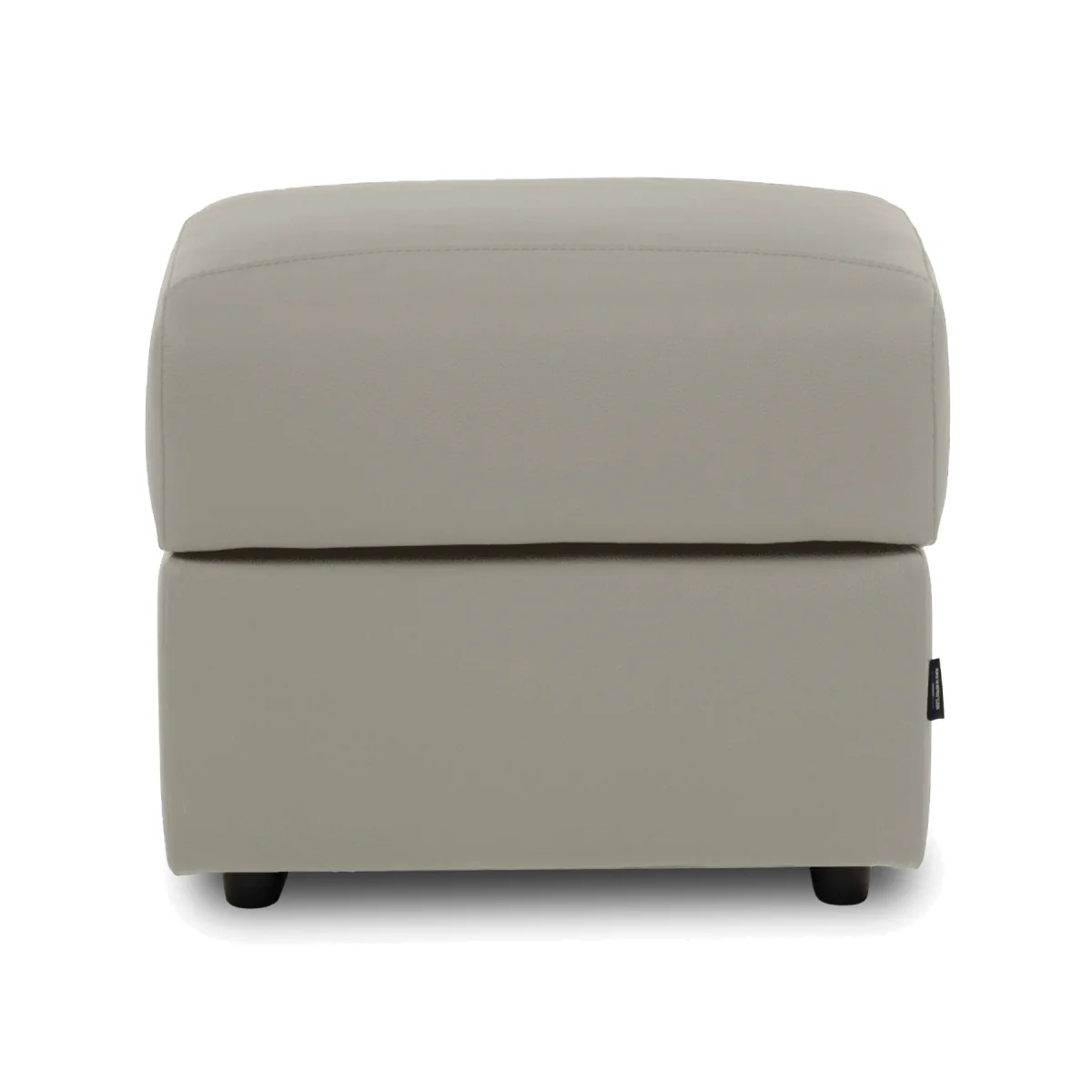 Nicoletti - Nicole Square Leather Storage Footstool - Torello Tortora – image 1