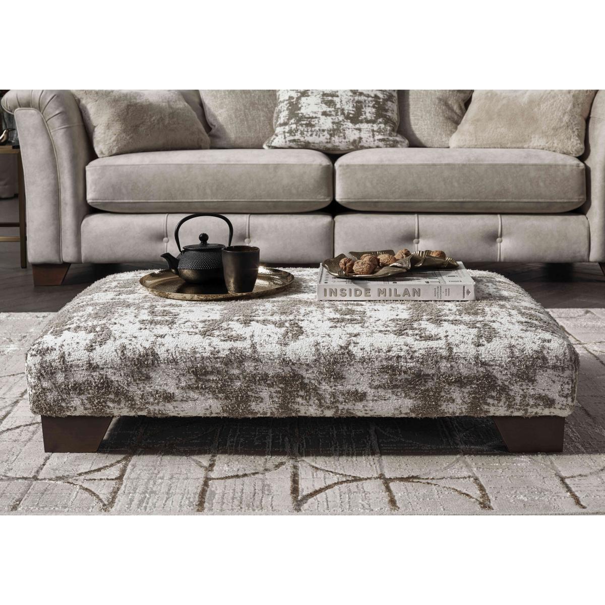 Boutique Aura Designer Footstool - Enzo Cream – image 2