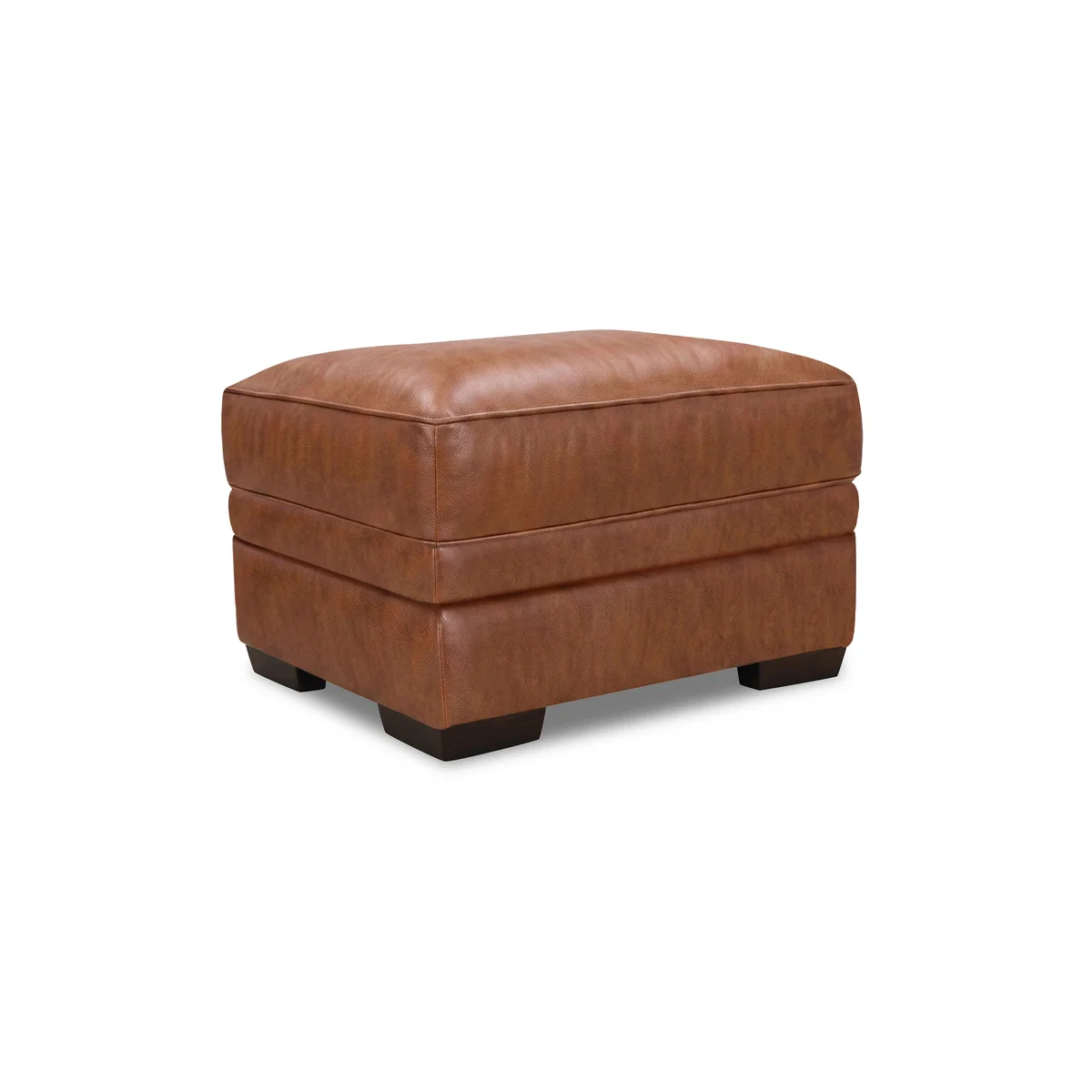 Aspen Rectangular Leather Footstool - Living Room Furniture – image 2