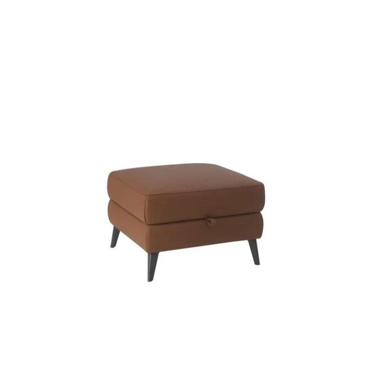 Maddox Leather Storage Footstool – image 2