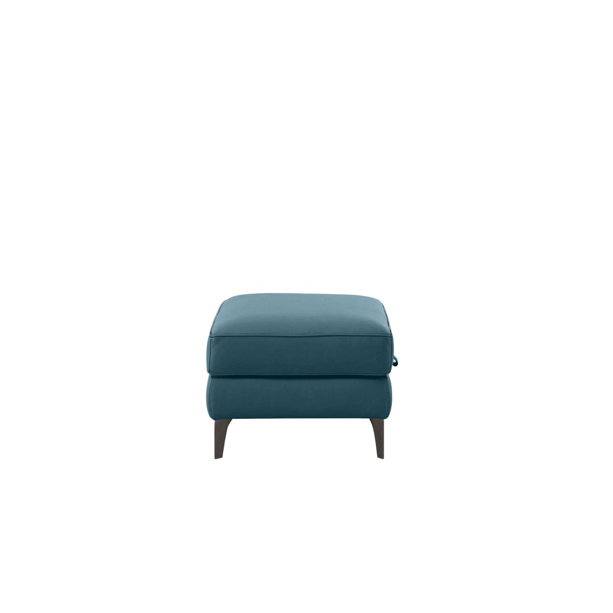 Homestage Leather Storage Footstool - Shale Grey – image 7