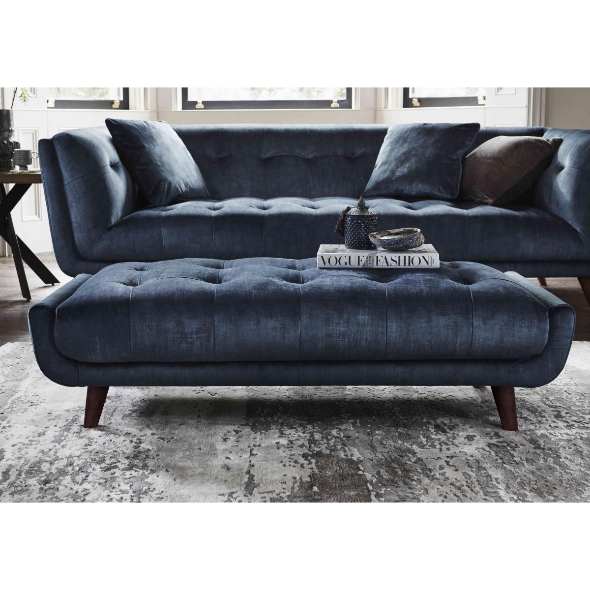 Rene Large Fabric Footstool - Dexter Pumpkin – image 2