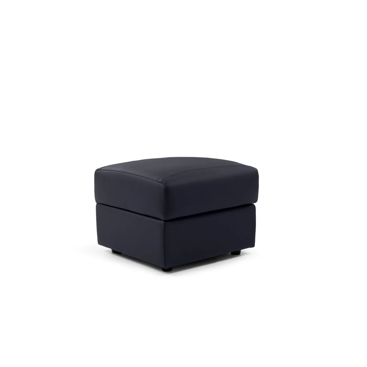 Nicoletti - Canto Square Leather Storage Footstool - Torello Tortora – image 2