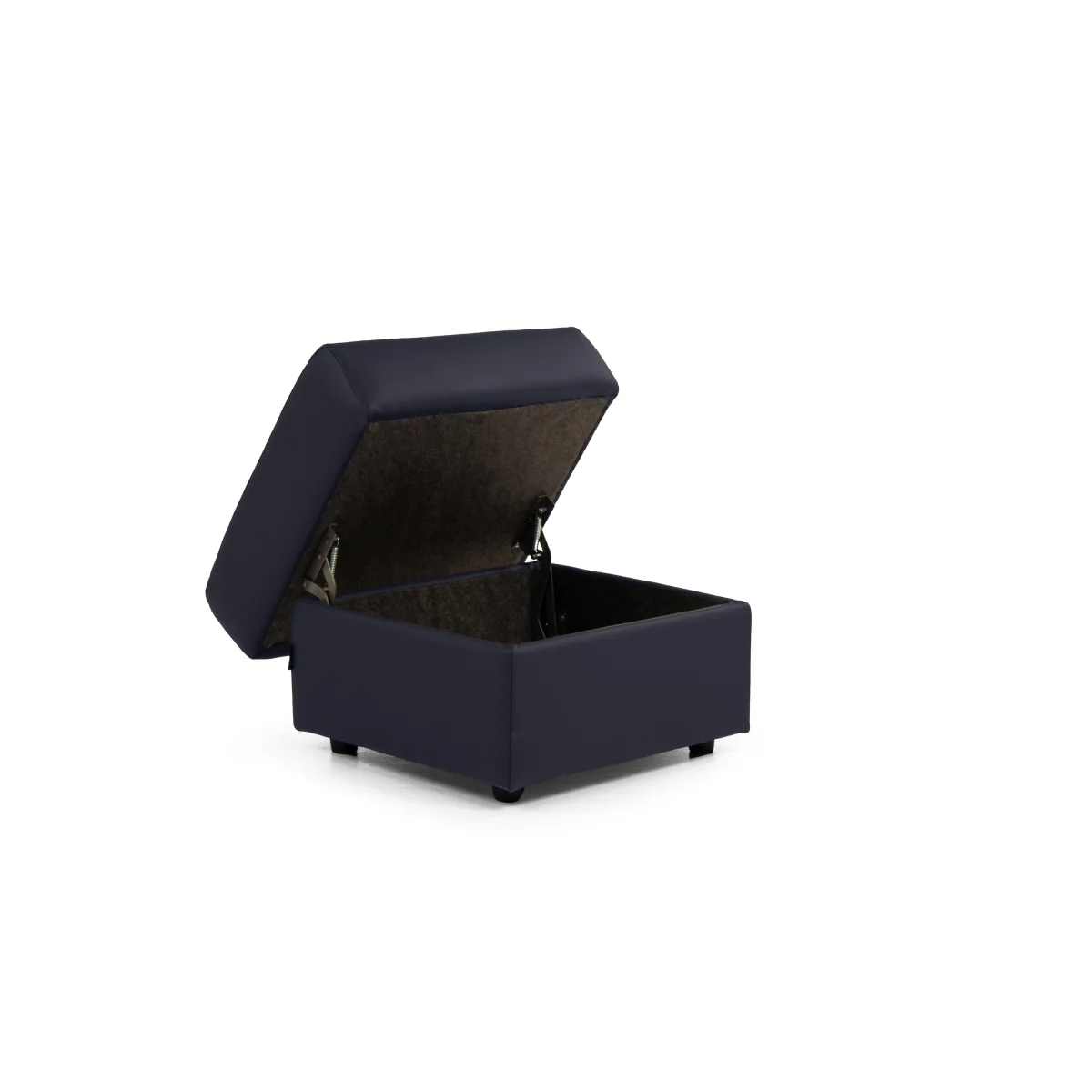 Nicoletti - Canto Square Leather Storage Footstool - Torello Tortora – image 3