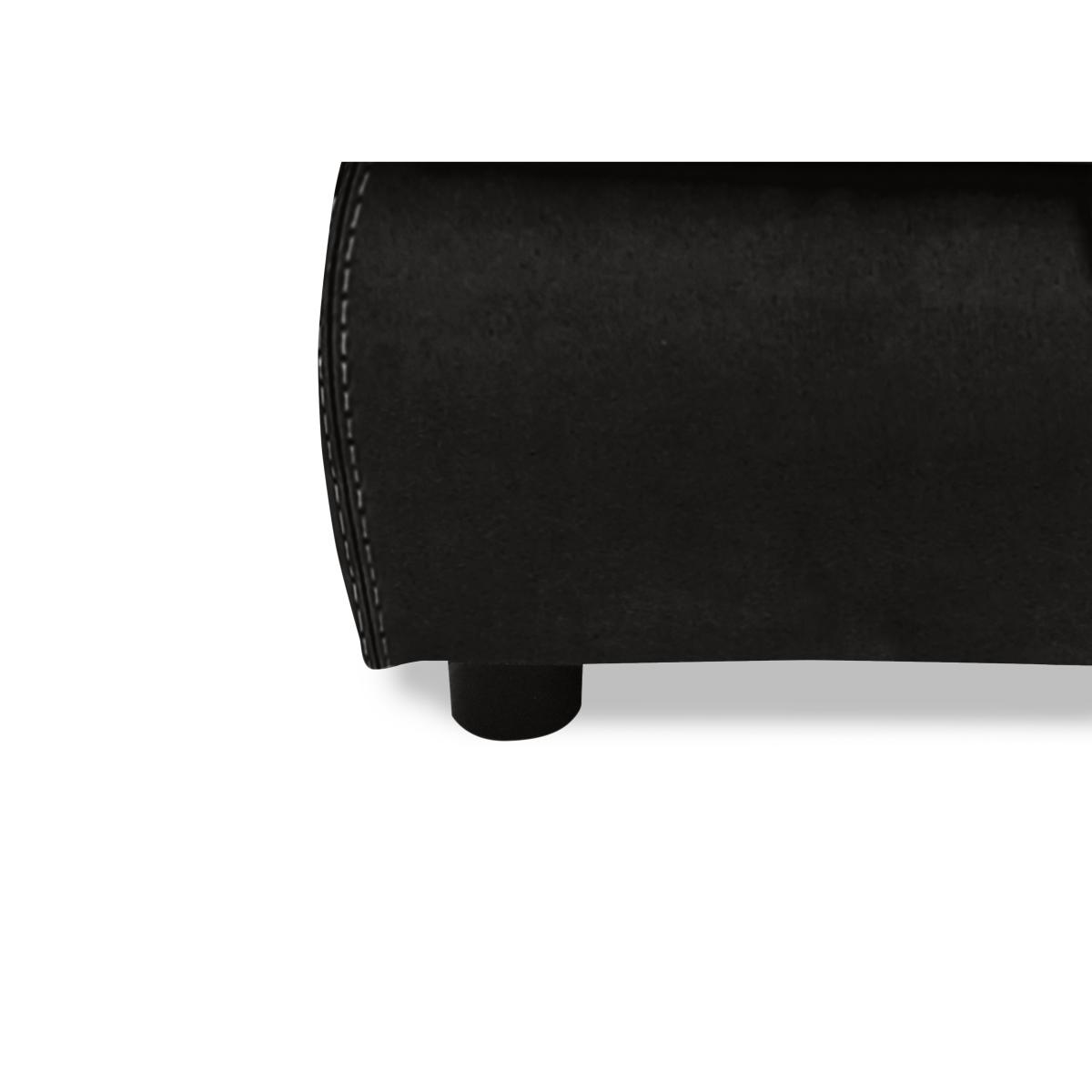 Touch NC Leather Storage Footstool - Charcoal Grey – image 4