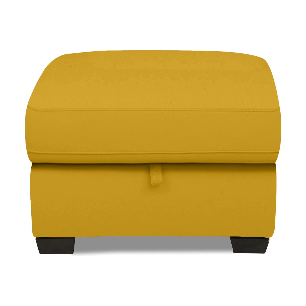 Parma Leather Storage Footstool - Yellow