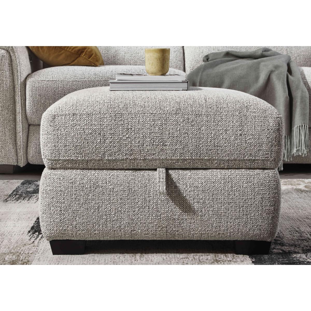 Nixon Fabric Storage Footstool - Baby Blue – image 2