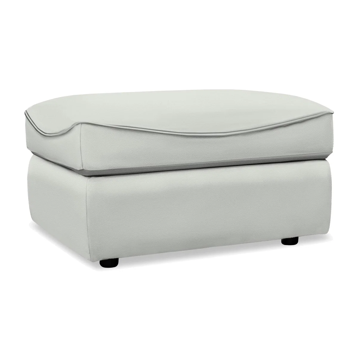 G Plan - Amesbury Leather Footstool - Oxford Chalk