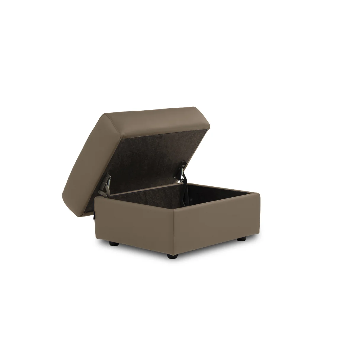 Nicoletti - Nicole Rectangular Leather Storage Footstool - Torello Tortora – image 3