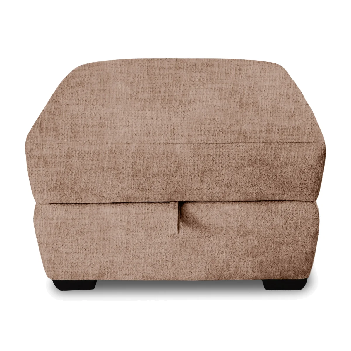 Echo Fabric Storage Footstool - Light Brown – image 1