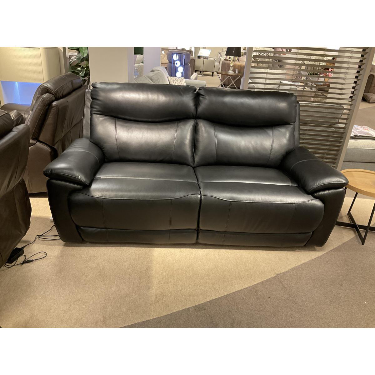 Sloane 3 Seater Leather Sofa And Sloane Storage Footstool – image 4