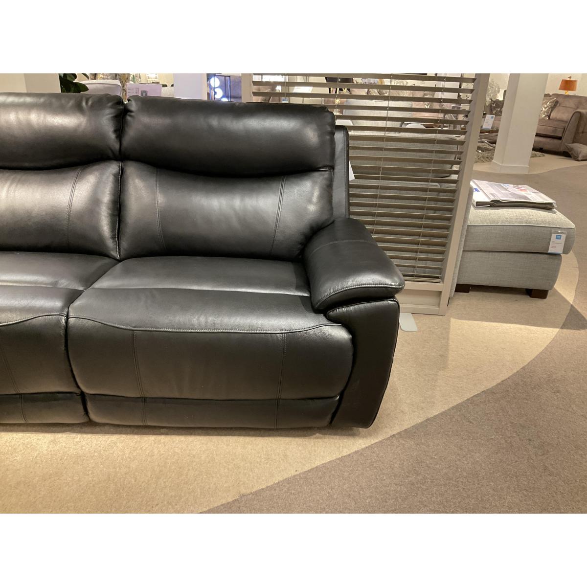 Sloane 3 Seater Leather Sofa And Sloane Storage Footstool – image 6