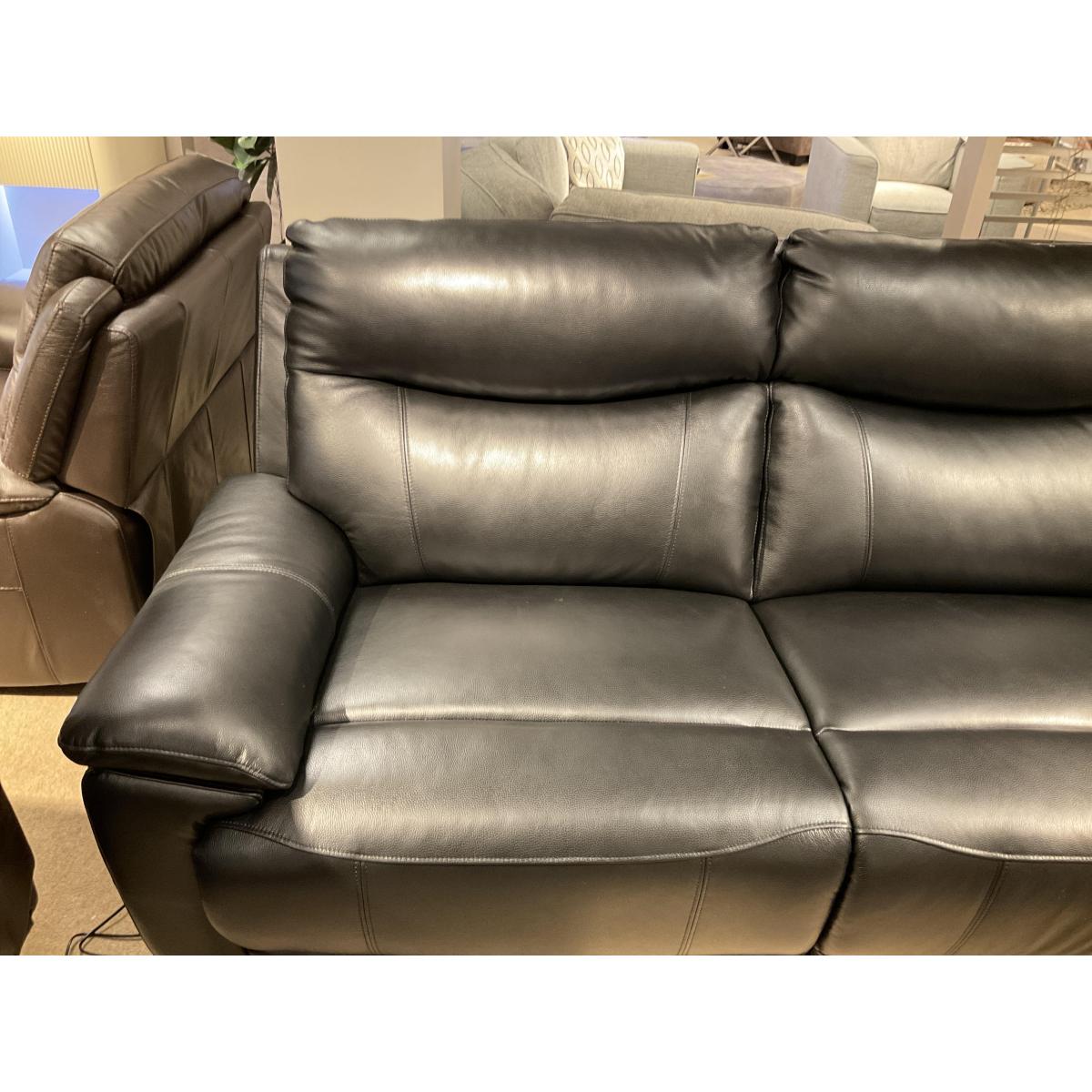 Sloane 3 Seater Leather Sofa And Sloane Storage Footstool – image 7
