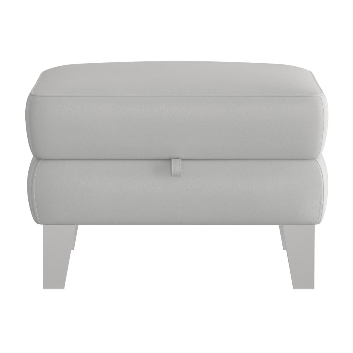 Amarilla NC Leather Storage Footstool - Grey – image 1