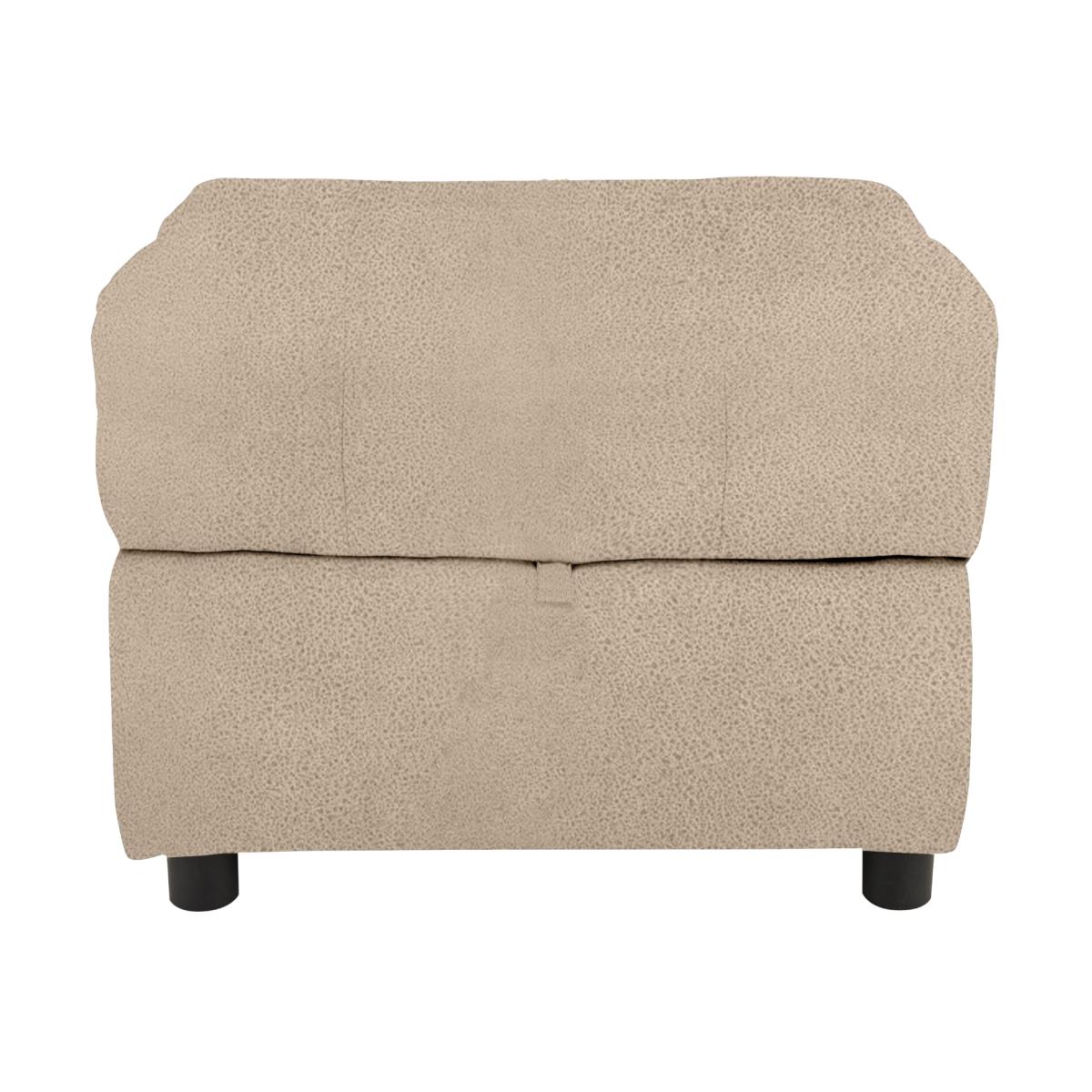 Moreno Fabric Storage Footstool - Bisque