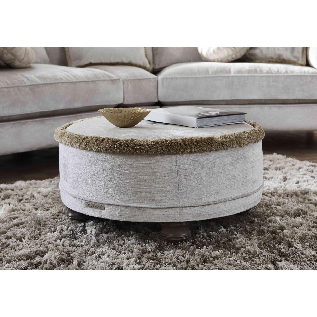 Duresta - Princeton Ruched Round Footstool – image 2