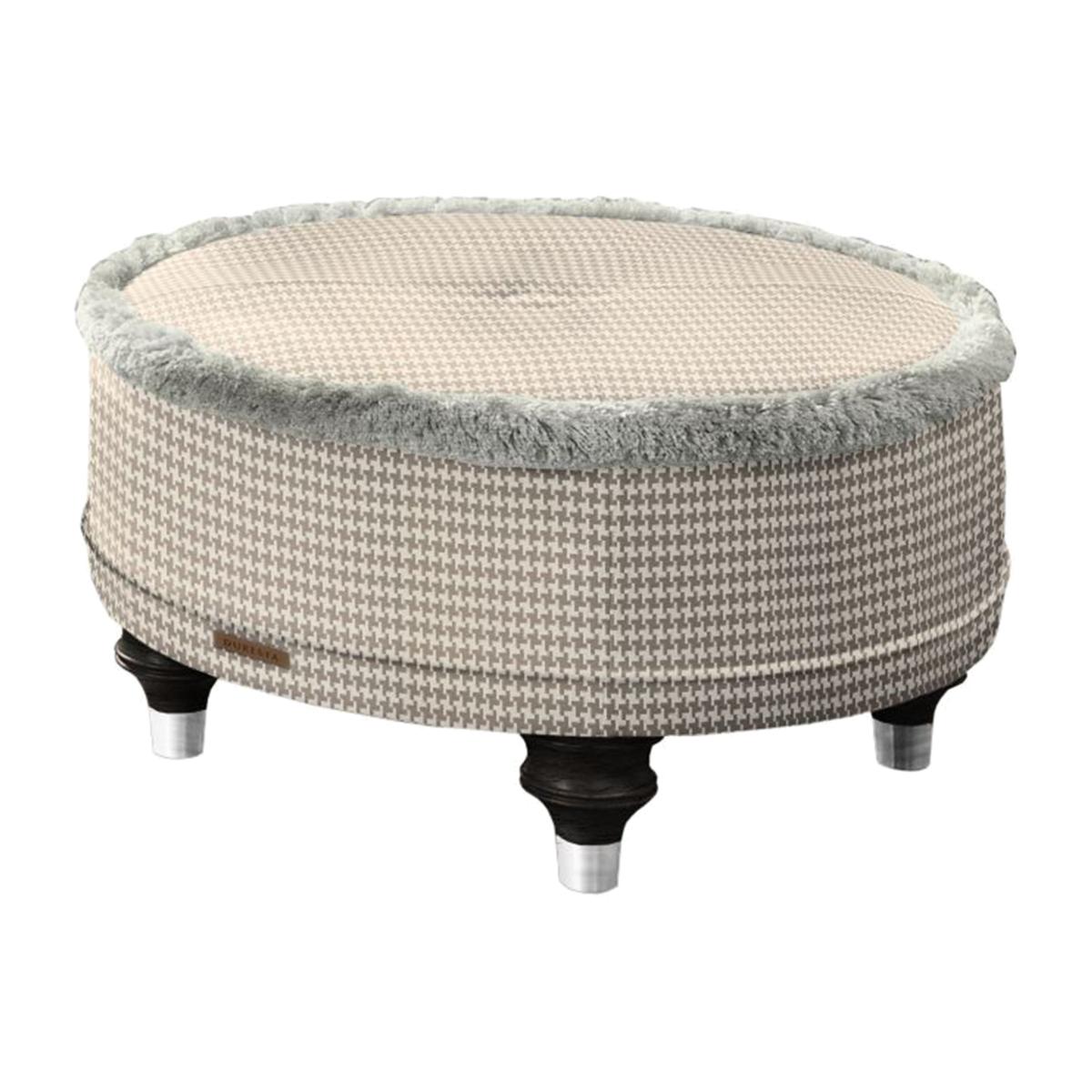Duresta - Princeton Ruched Round Footstool – image 1