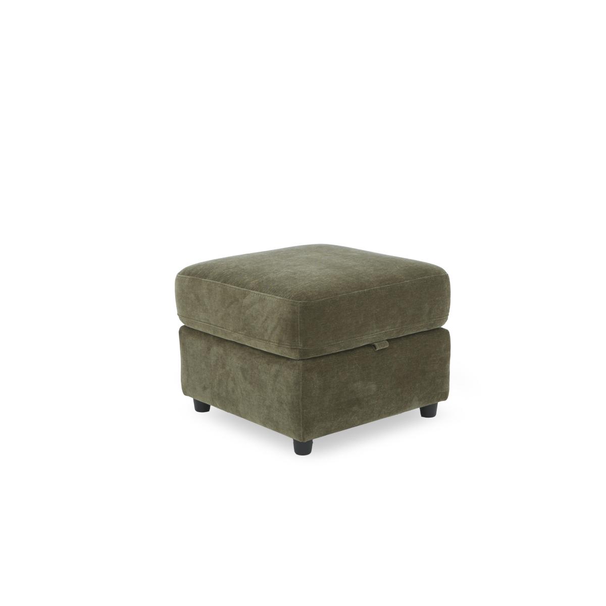 Dublin Fabric Storage Footstool - Velvet Giallo – image 3