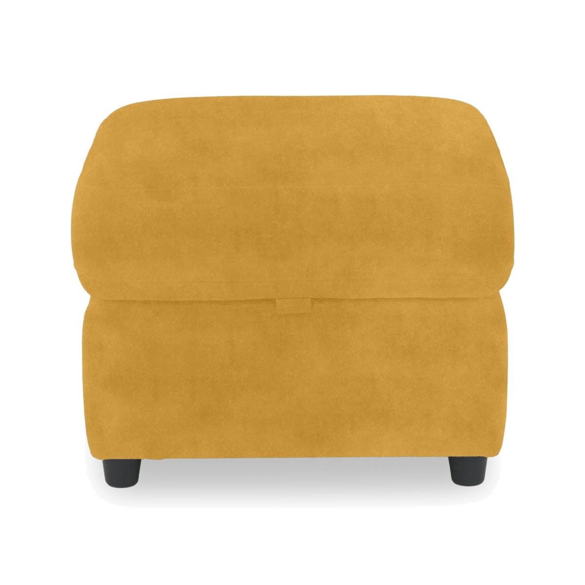 Dublin Fabric Storage Footstool - Velvet Giallo – image 1