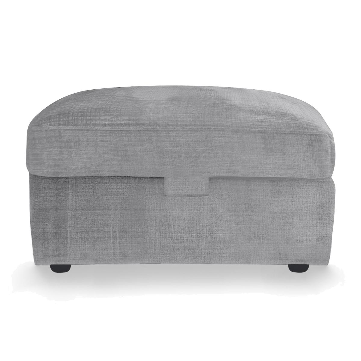 Boutique Allure Small Storage Footstool - Platinum