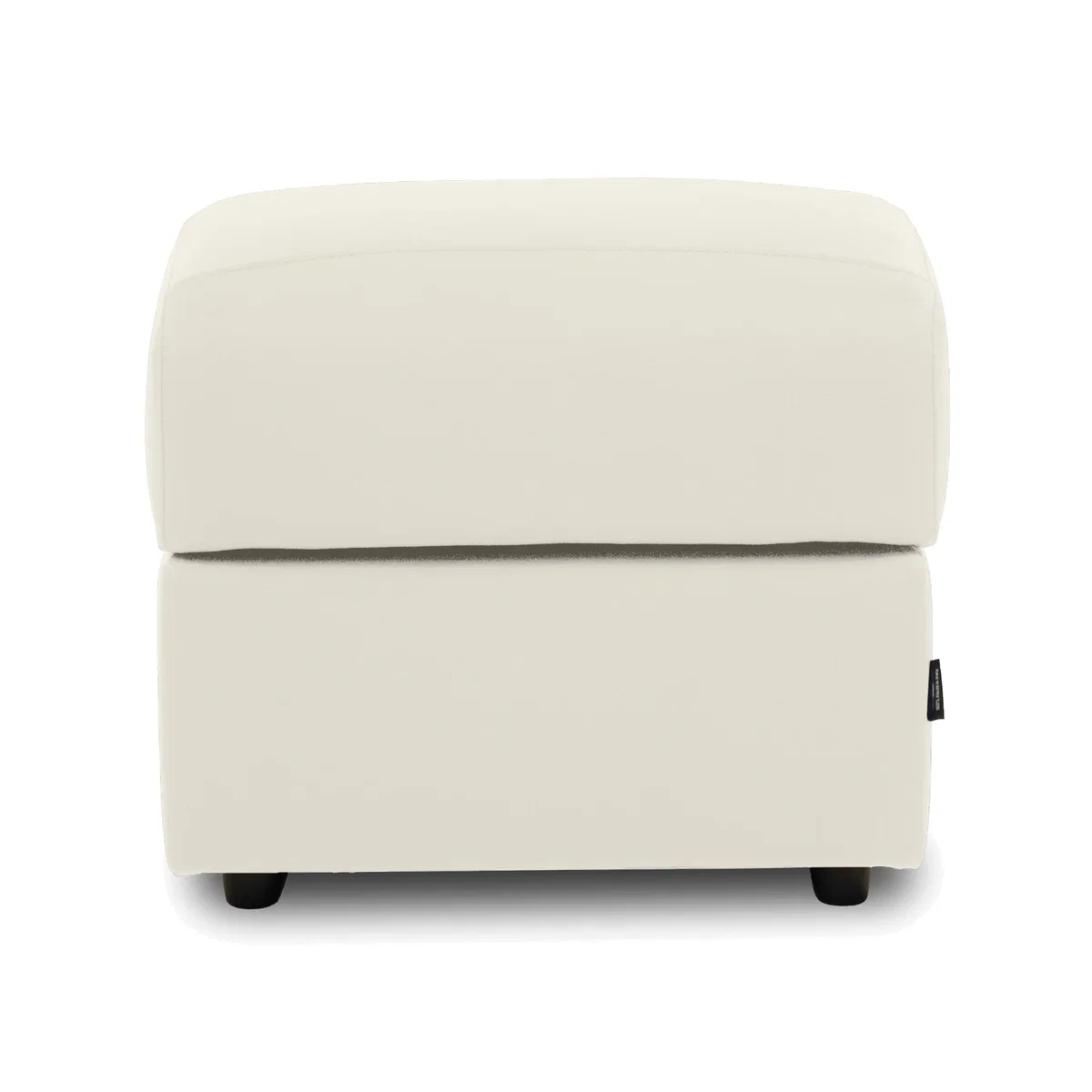 Nicoletti - Nicole Square Leather Storage Footstool - Botero Bianco – image 1