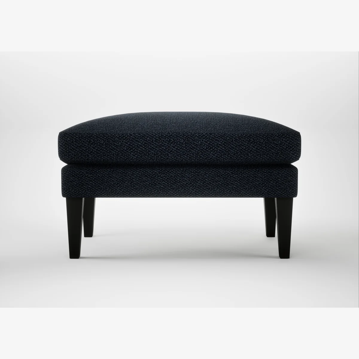 Heal's Wallis Ottoman Loop Twill Midnight Black Feet
