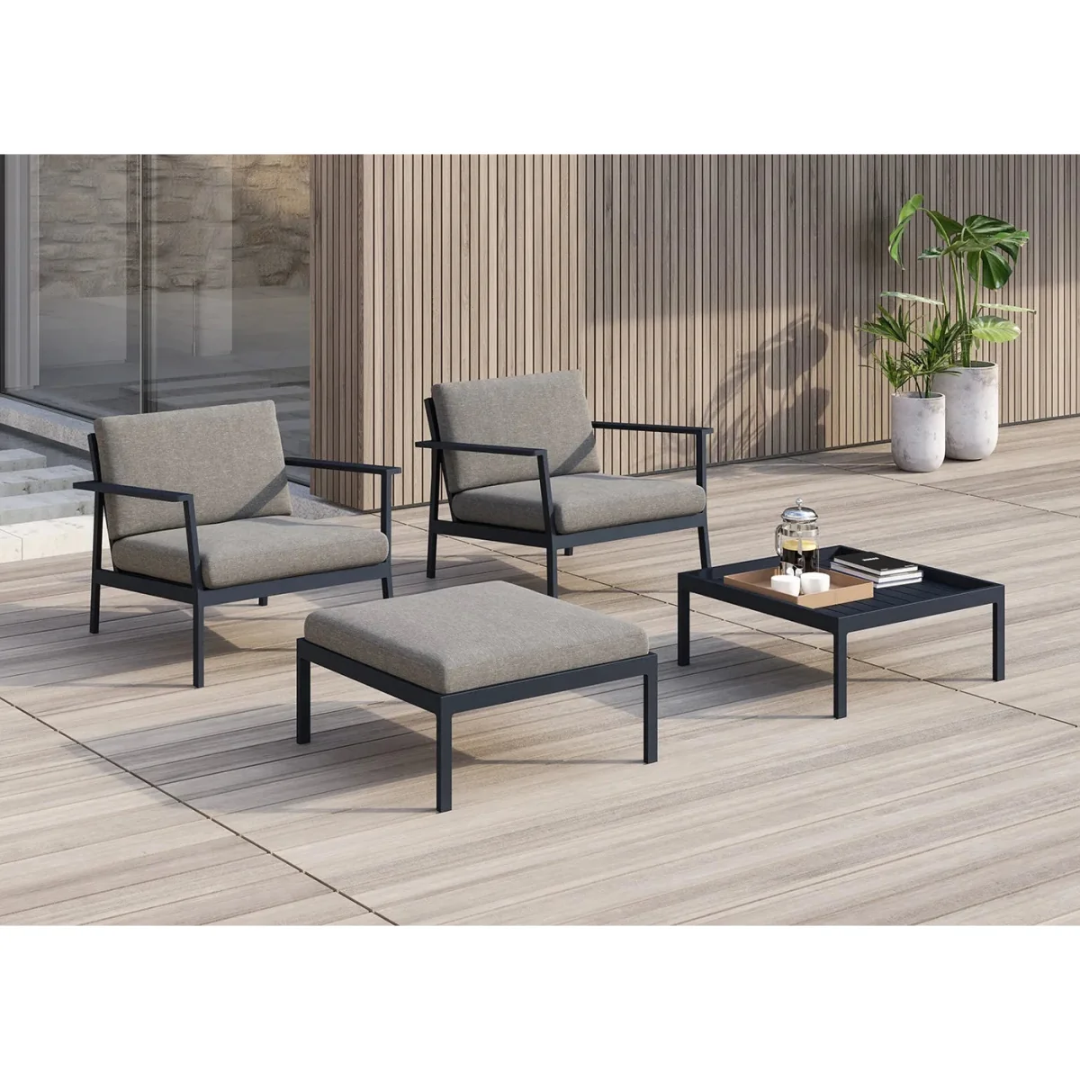 Case Eos Outdoor Ottoman Black – image 2