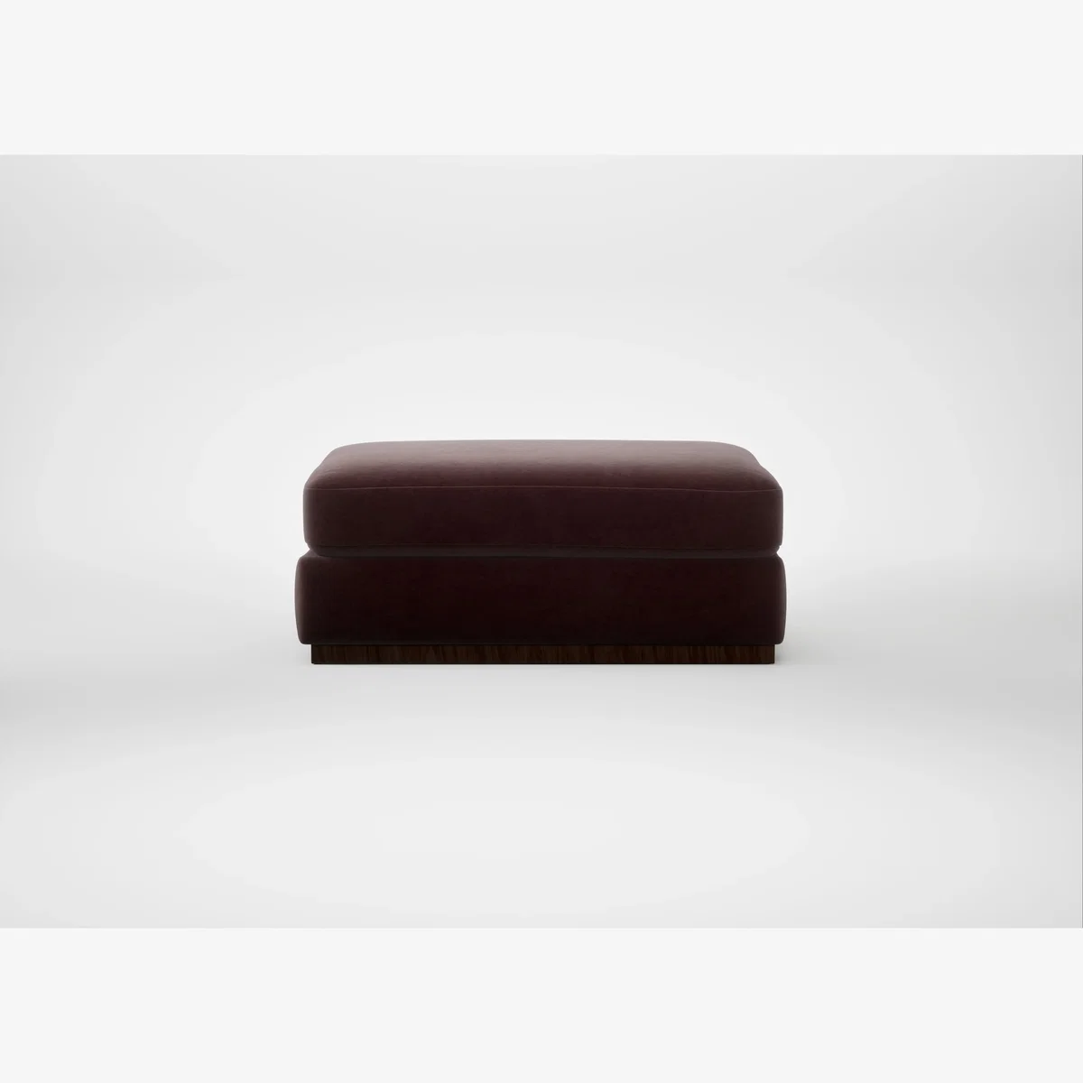 Heal's Trento Ottoman Smart Luxe Velvet Acorn – image 1