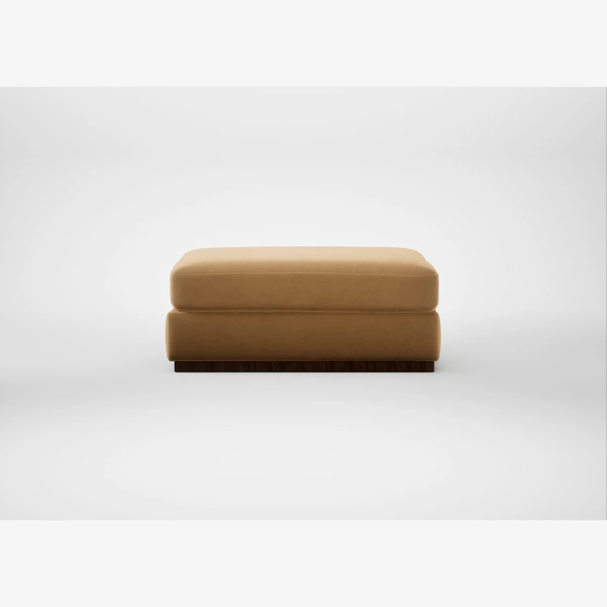 Heal's Trento Ottoman Wool Velvet Camel – image 1