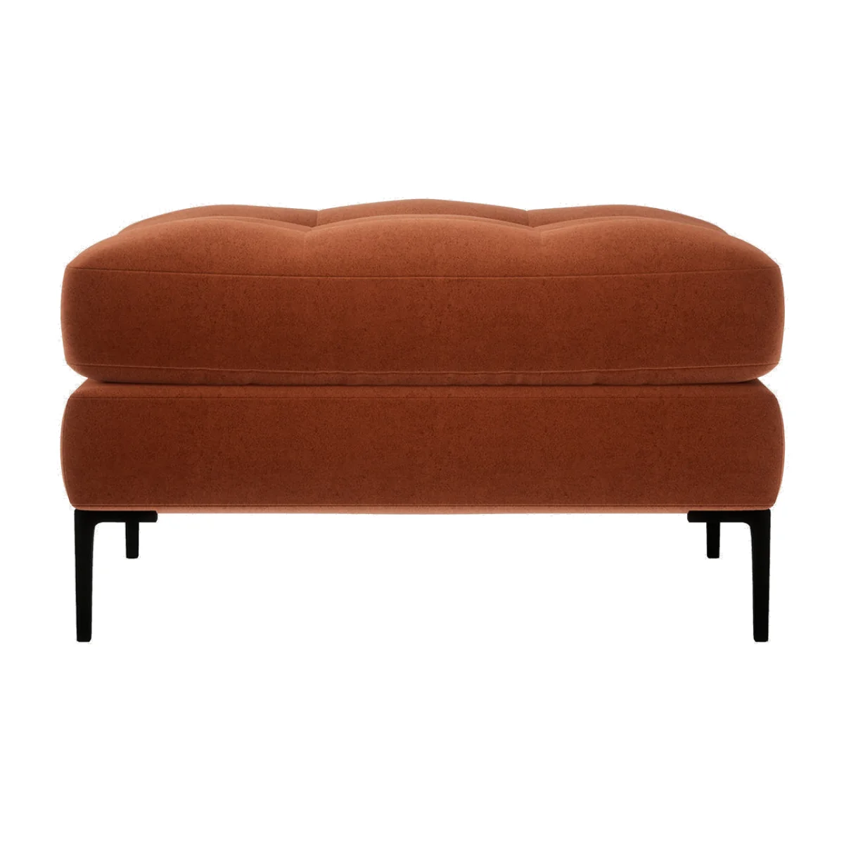 Heal's Eton Footstool Loop Twill Midnight Black Feet – image 1