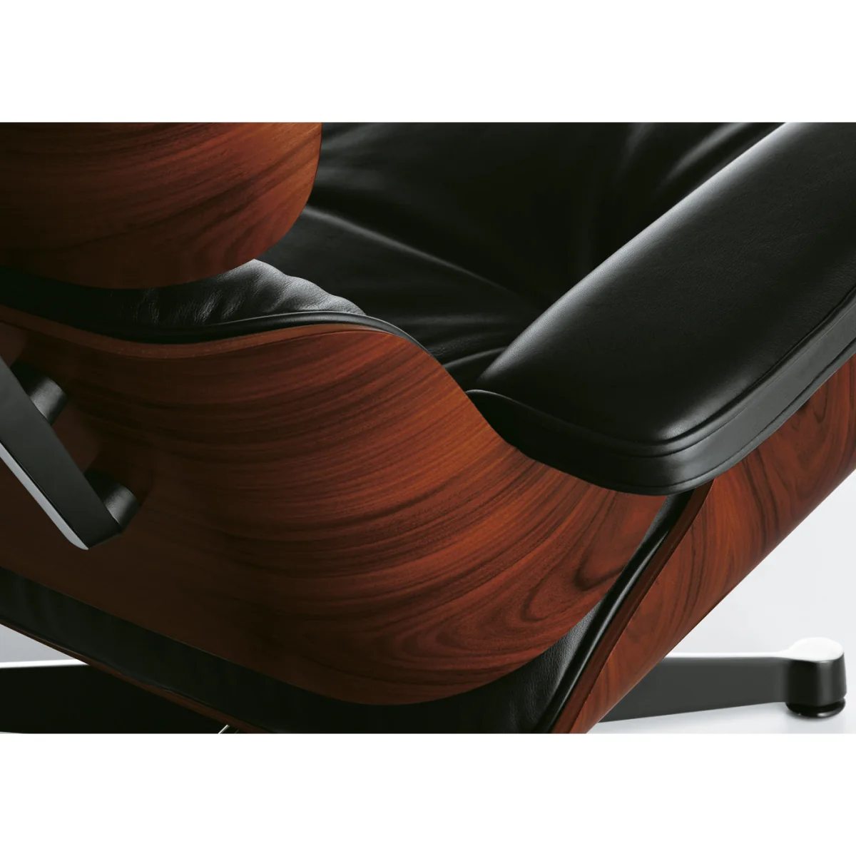 Vitra Eames Lounge Chair & Ottoman Santos Pal. Classic Calma 03 Night Blue Polished/Black Base 04 – image 9