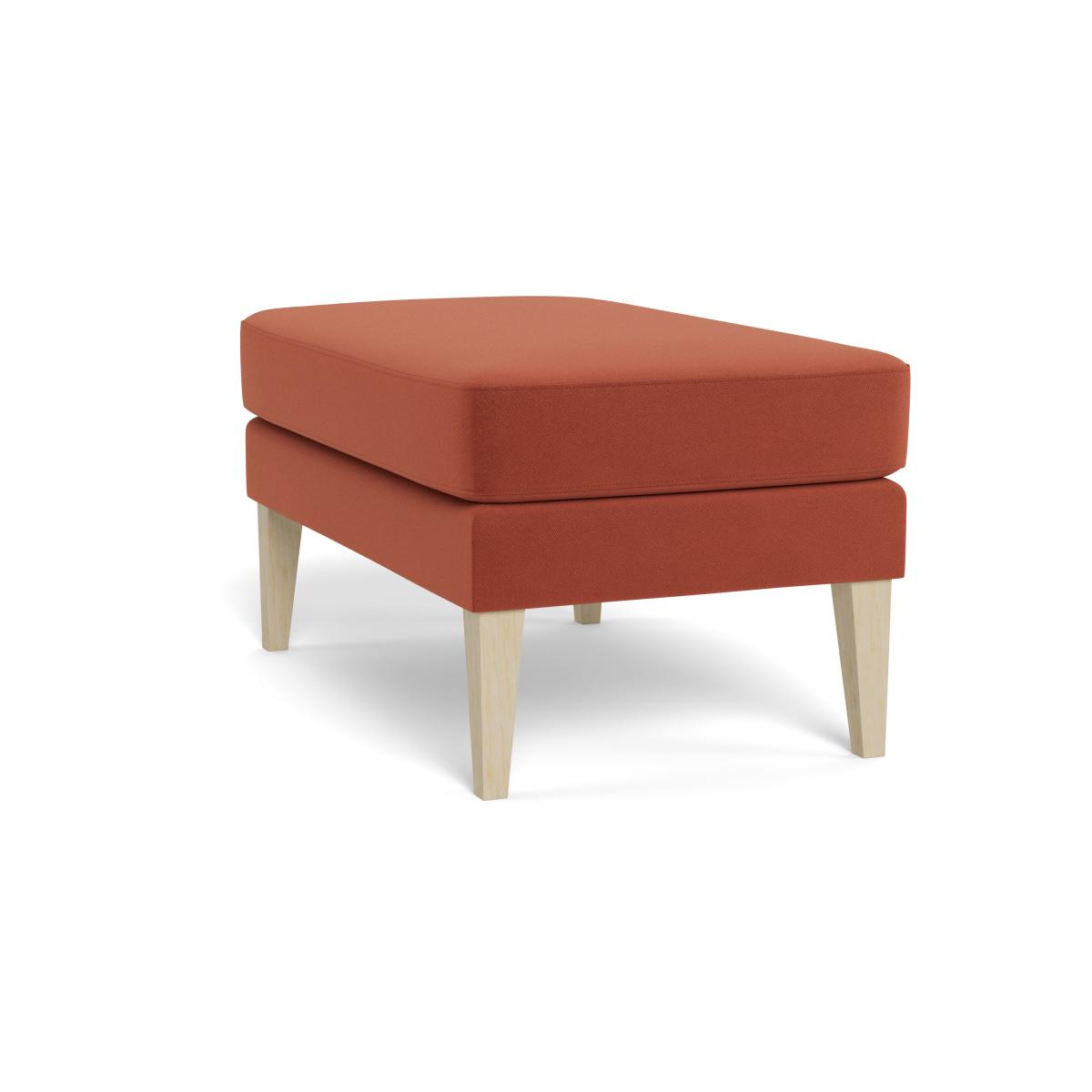 Heal's Richmond Ottoman Smart Luxe Velvet Tawny Natural Feet – image 4