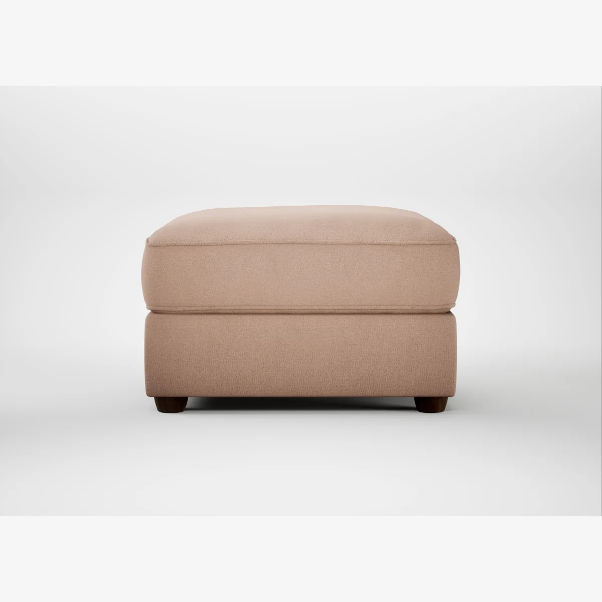 Heal's Tailor Rectangular Footstool Capelo Linen-Cotton Rosedale Walnut Stained Feet – image 1