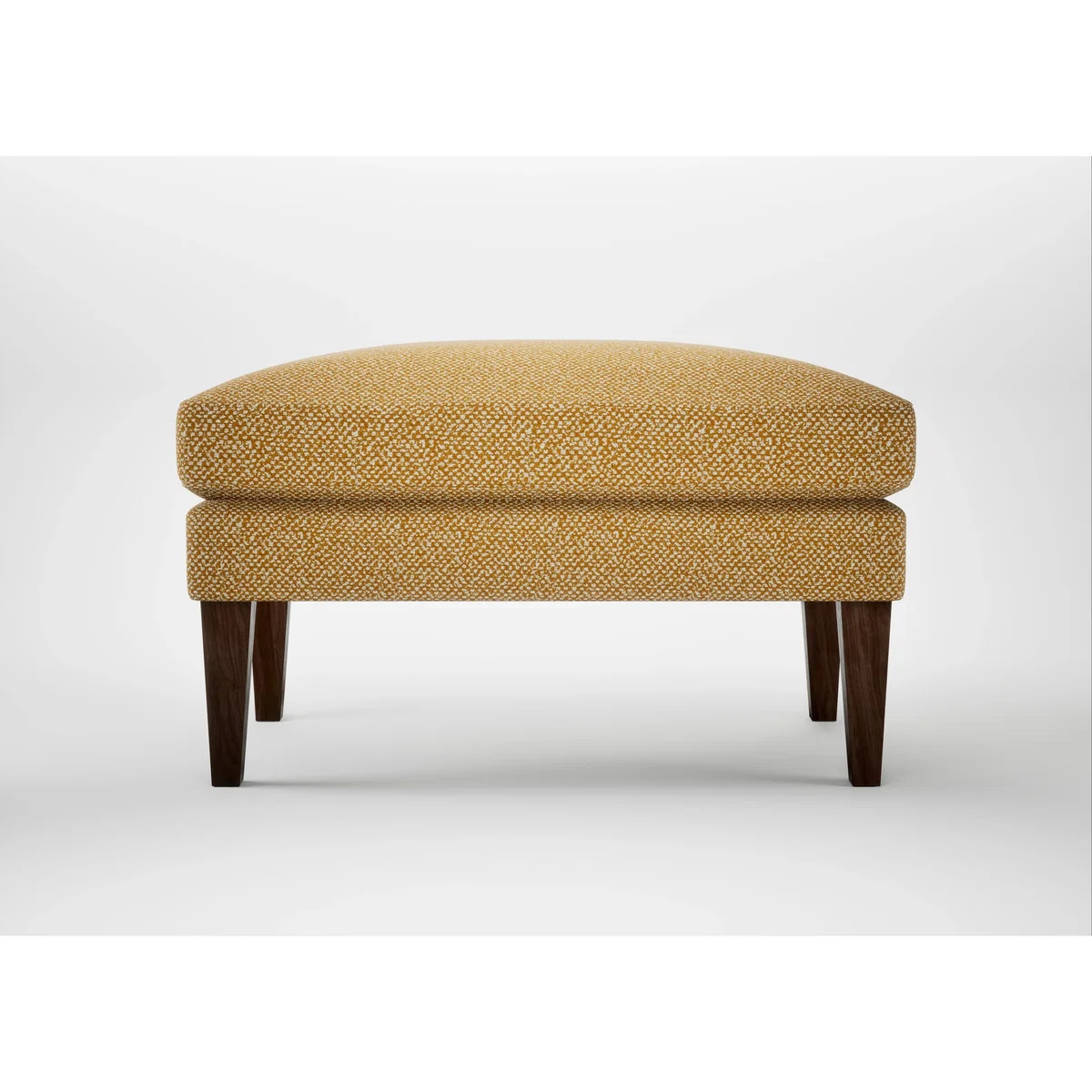 Heal's Wallis Ottoman Boucle Tweed Citrine Stained Oak Feet – image 2
