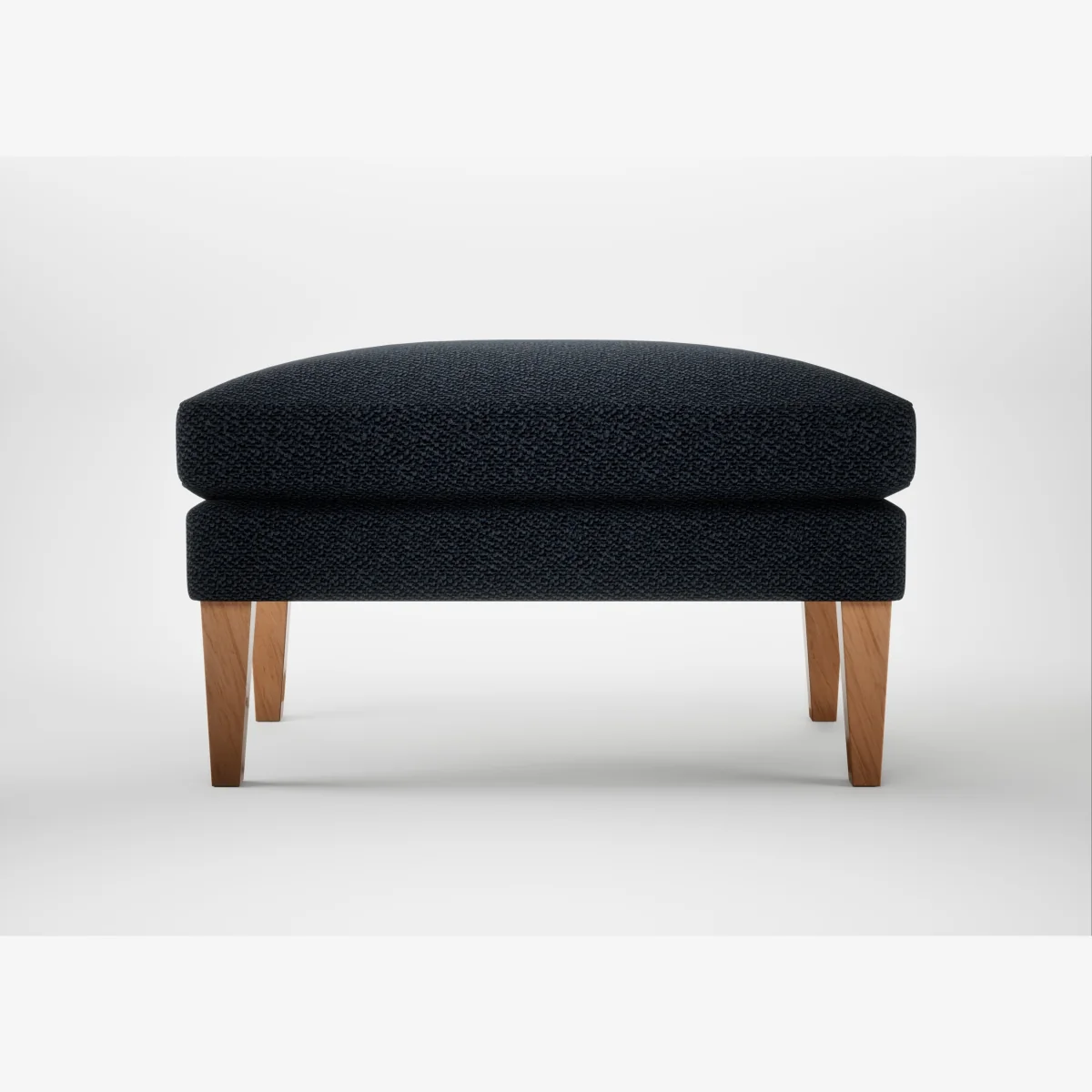 Heal's Wallis Ottoman Loop Twill Midnight Natural Feet