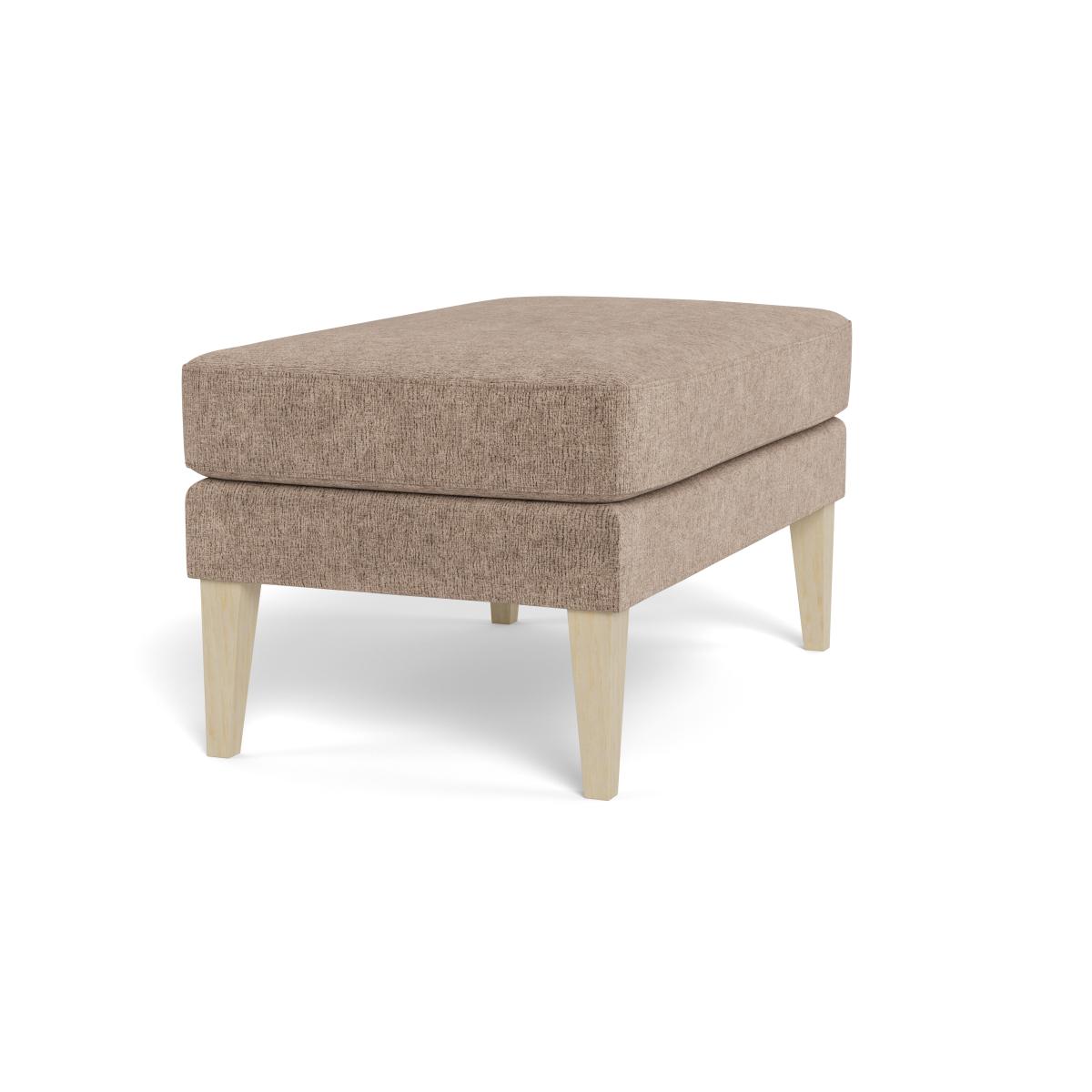 Heal's Richmond Ottoman Boucle Velvet Rocky Walnut Stained Oak Feet – image 2
