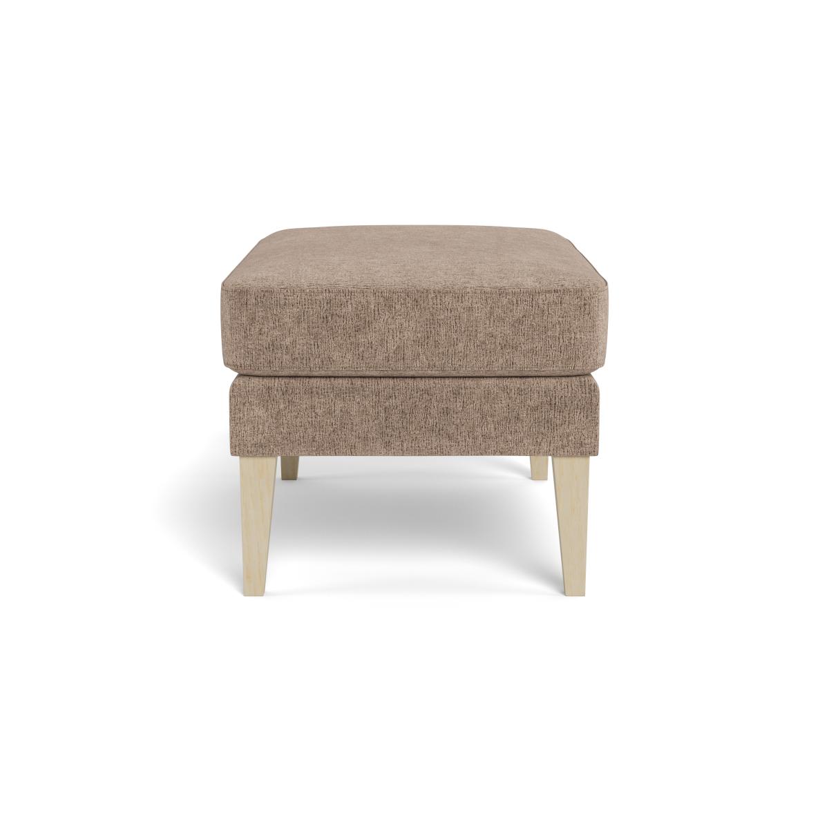 Heal's Richmond Ottoman Boucle Velvet Rocky Walnut Stained Oak Feet – image 3