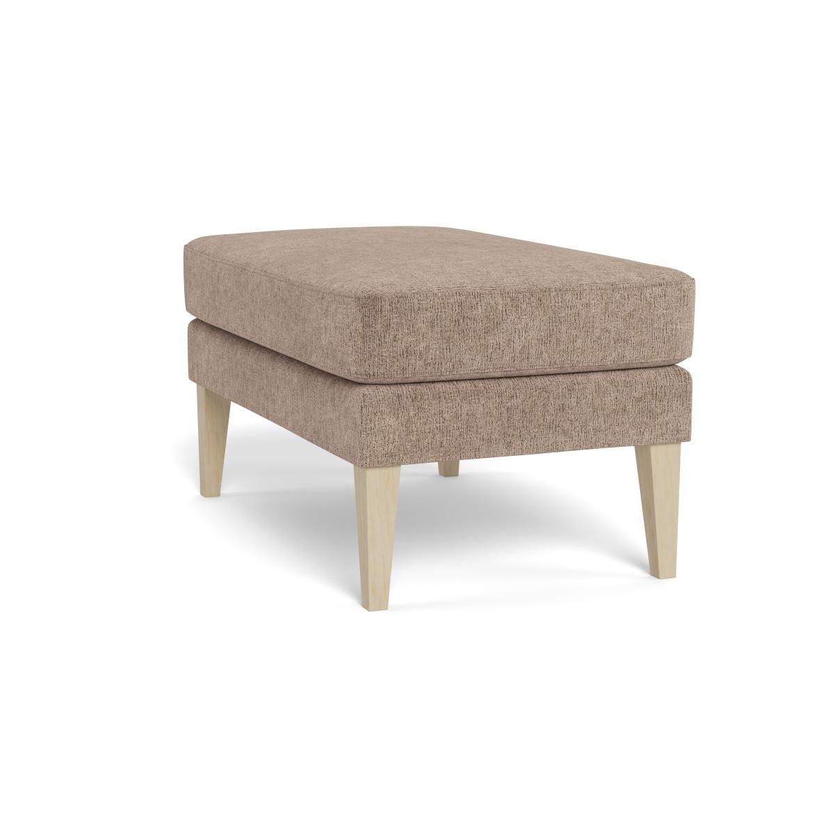 Heal's Richmond Ottoman Boucle Velvet Rocky Walnut Stained Oak Feet – image 4