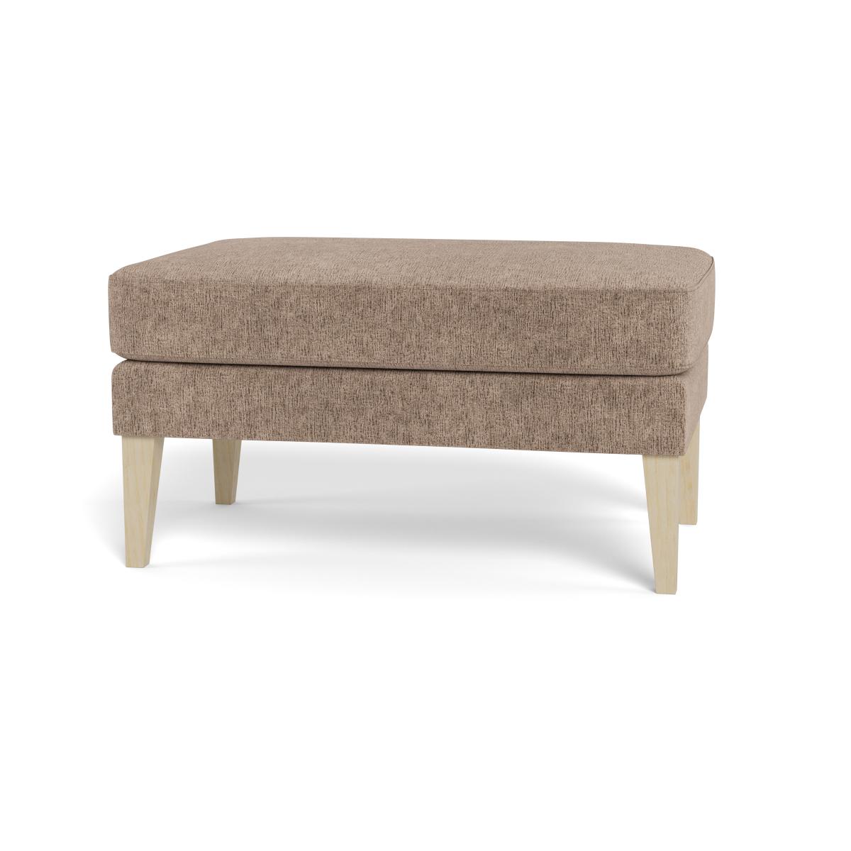 Heal's Richmond Ottoman Boucle Velvet Rocky Walnut Stained Oak Feet – image 5