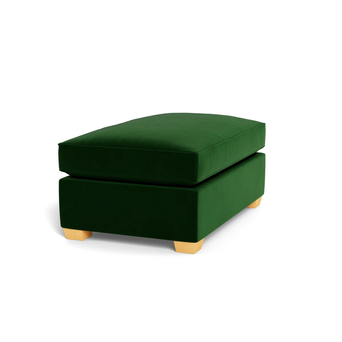 Heal's Torino Footstool Smart Velvet Forest Black Feet - Heal's UK Furniture – image 2